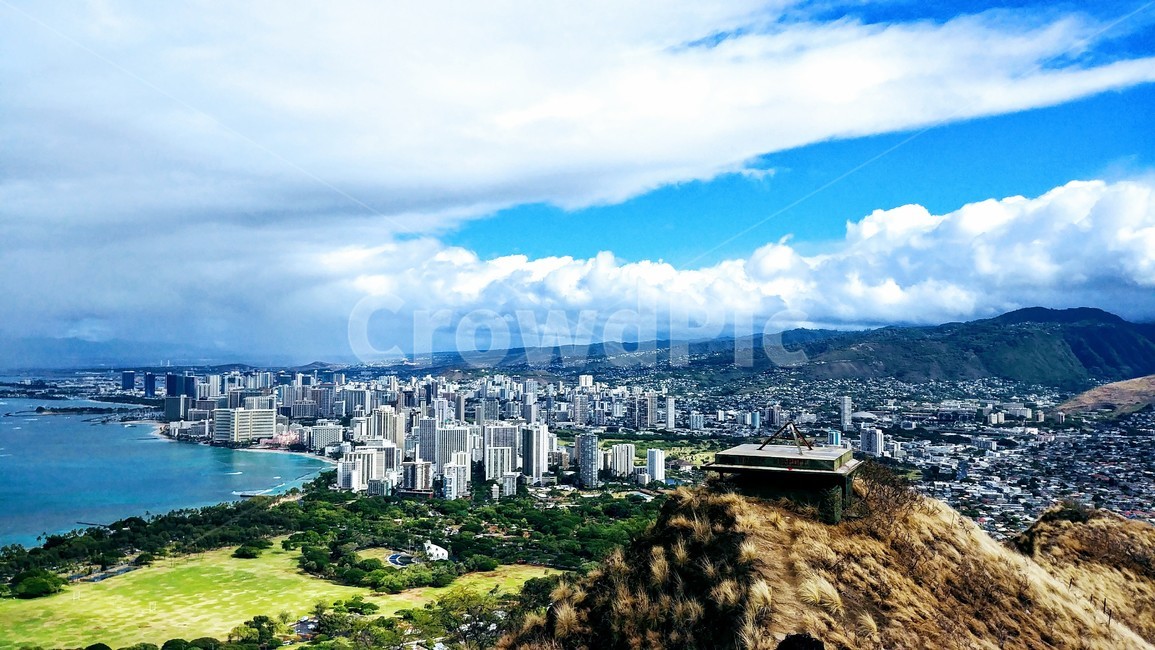 하와이,하와이시내,푸른바다,다이아몬드헤드정상,와이키키전경,도시,풍경,city,landscape,해외,외국,세계,foreign,oversea,world,세계도시풍경,해외도시풍경,외국도시풍경,world cityscape,outdoors,옥외,nature,자연,경치,scenery