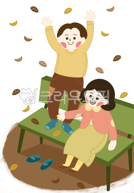 가을,가을일러스트,남자아이,여자아이,가을풍경,가을배경,가을메모지,가정통신문그림,달력그림,가을달력,사람