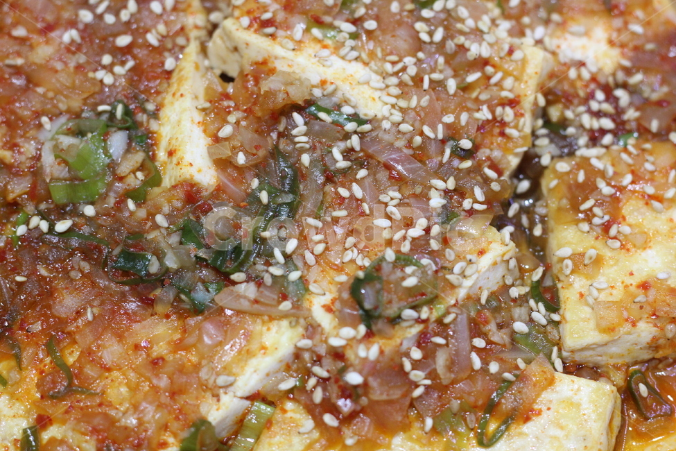 두부조림,두부,양념,깨소금,파,고추가루,음식,food,한식,마늘