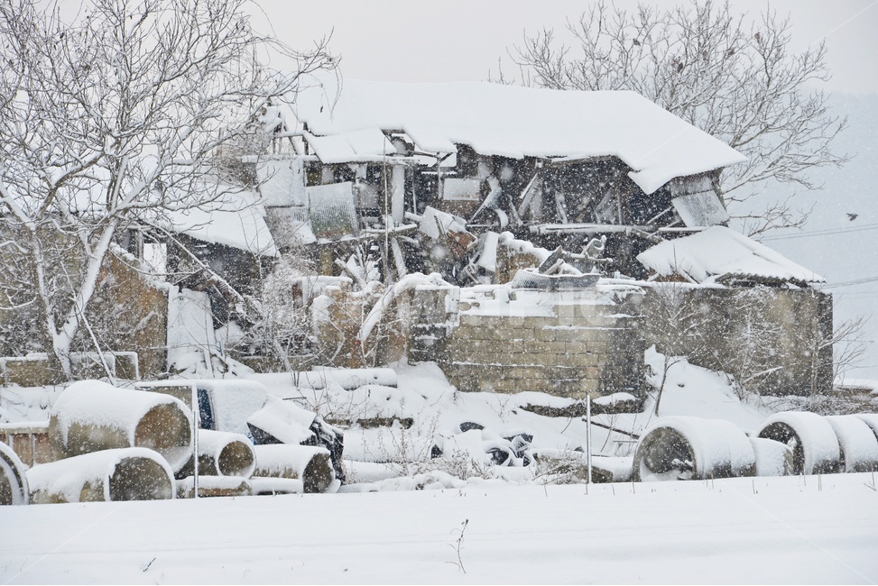 nature,자연,blizzard,눈보라,outdoors,옥외,winter,겨울,snow,눈,storm,폭풍,설경,폐가,농촌,겨울,계절,winter,season