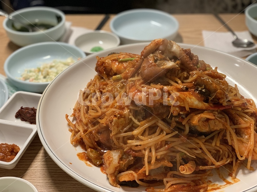 해물찜,아구찜,콩나물,음식,해산물