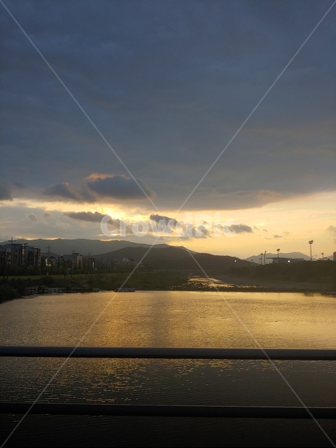 풍경,노을,강,저녁,하늘,밤,퇴근길,환경