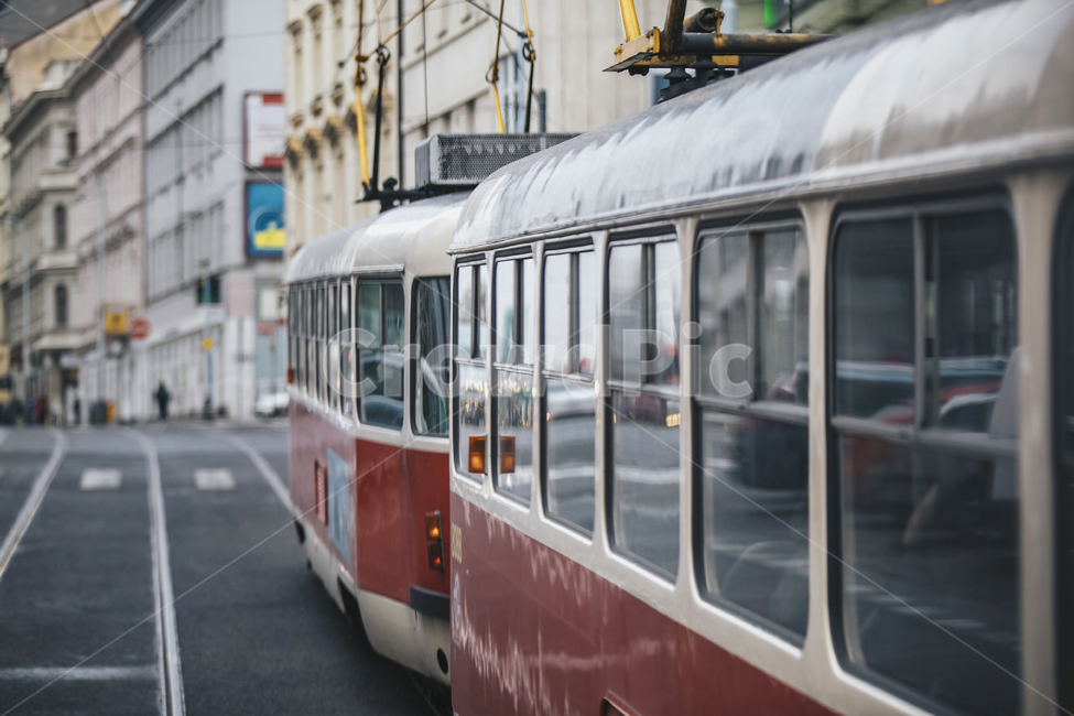 Eastern Europe,Transportation,run,foreign country,public transportation,Prague,Czech Republic,window,tram,Train,europe,foreign means of transportation