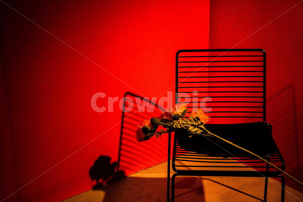 빨간,의자,꽃,붉은,장미,죽음,생명,피,인테리어,실내디자인,interior design