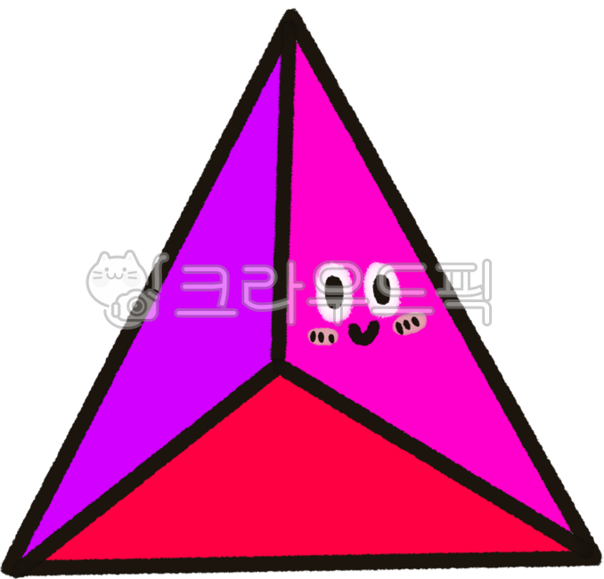 세모,triangle,face,smile,얼굴,삼각뿔,꼭지점