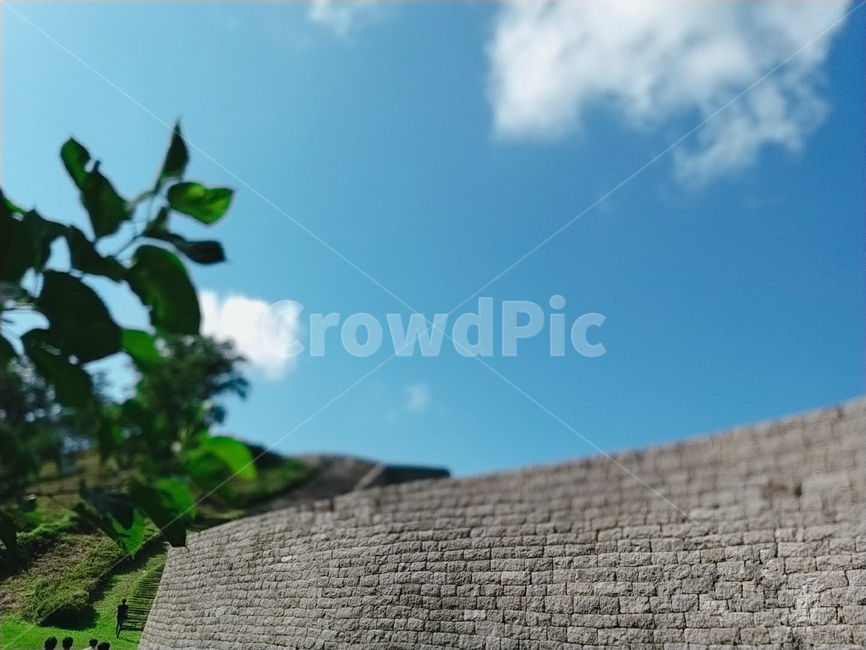 산성,나무,tree,초록,성,삼년산성,하늘,sky,구름,outdoors,옥외,nature,자연,field,들,파랑,파란색,돌,회색,산