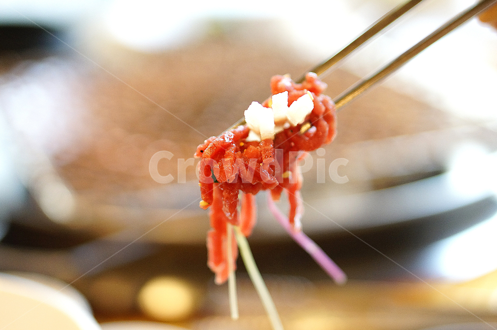 육회,고기집,상차림,젖가락,클로즈업,음식,food