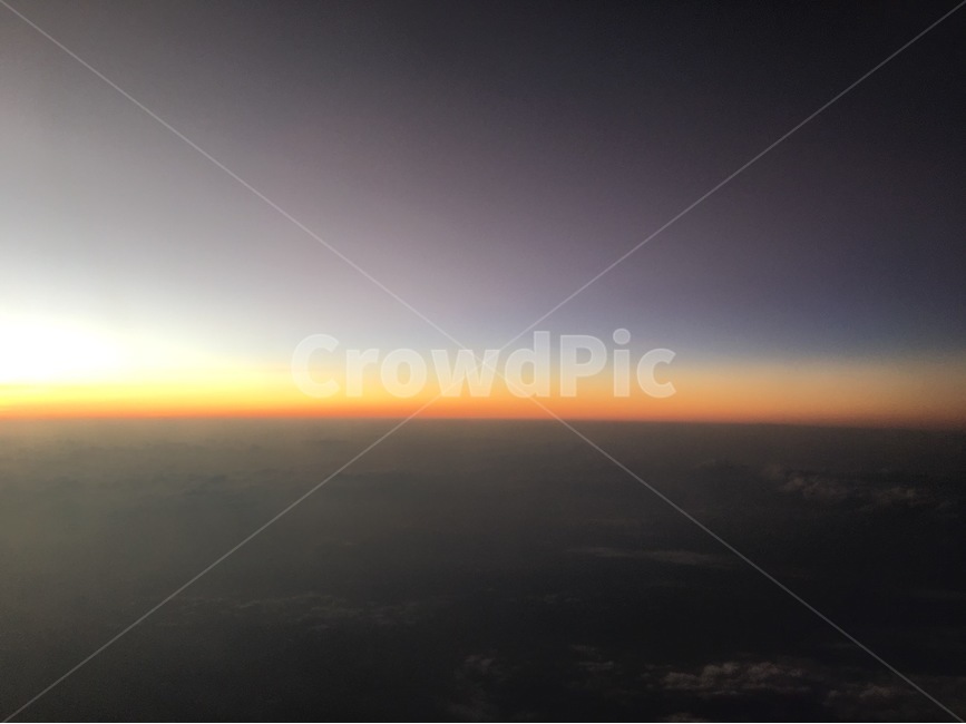 비행기,하늘,새벽,야경,sky,자연,풍경,nature,landscape,outdoors,옥외,horizon,수평선