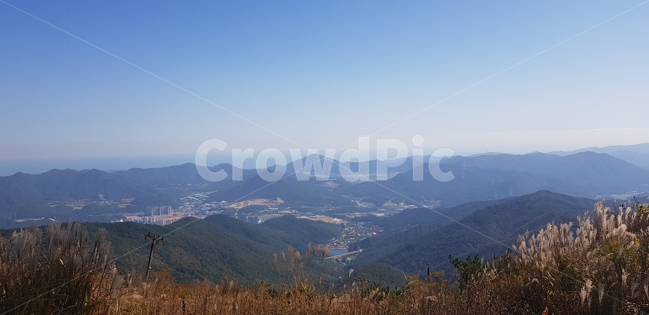 산,등산,나무,정상,하늘