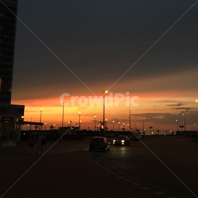 석양,노을,해질녘,붉은하늘,가로등,야경,밤,풍경,nightscape,night,landscape,nature,자연,outdoors,옥외,sky,하늘,red sky,붉은 하늘,dusk,황혼,dawn,새벽,sunset,일몰