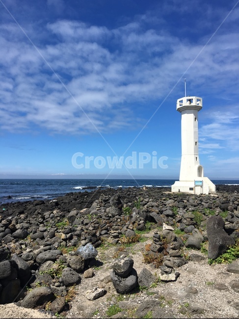 제주도,바다,등대,돌,하늘,구름,수평선,lighthouse,sea,sky,cloud,jeju