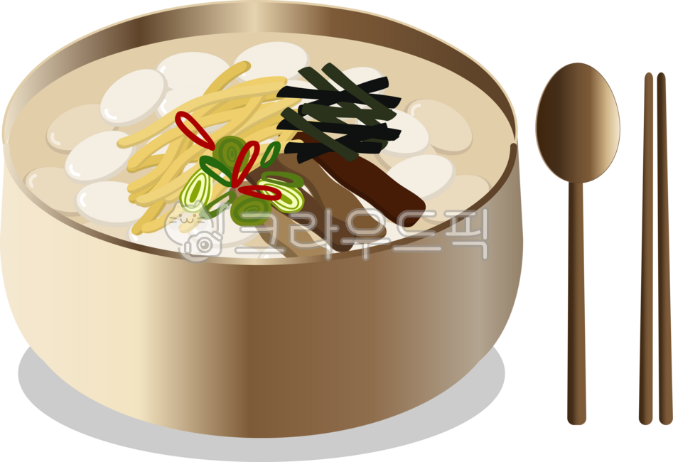 떡국, 한국, 국물, 설날, 새해, 사진,이미지,일러스트,캘리그라피 - Ostrich작가