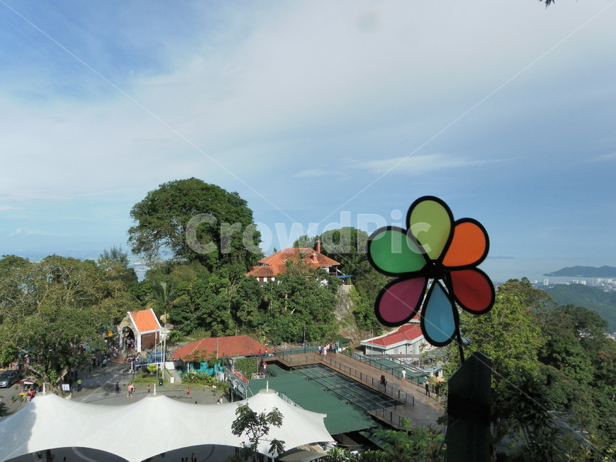 페낭,페낭섬,페낭힐,산,바람개비,전망,하늘,구름,malaysia,penang,penanghill,sky,cloud,view,말레이시아,vane