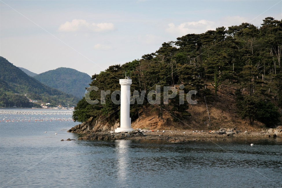 하얀,등대,해안선,충돌,방지,등대,lighthouse,outdoors,옥외,nature,자연,land,땅