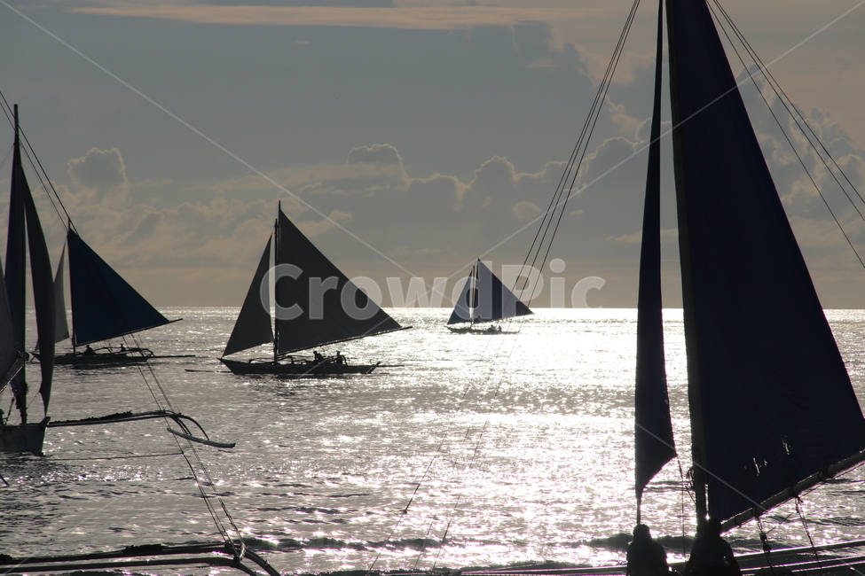 보트,boat,바다,석양,황혼,boracay,보라카이