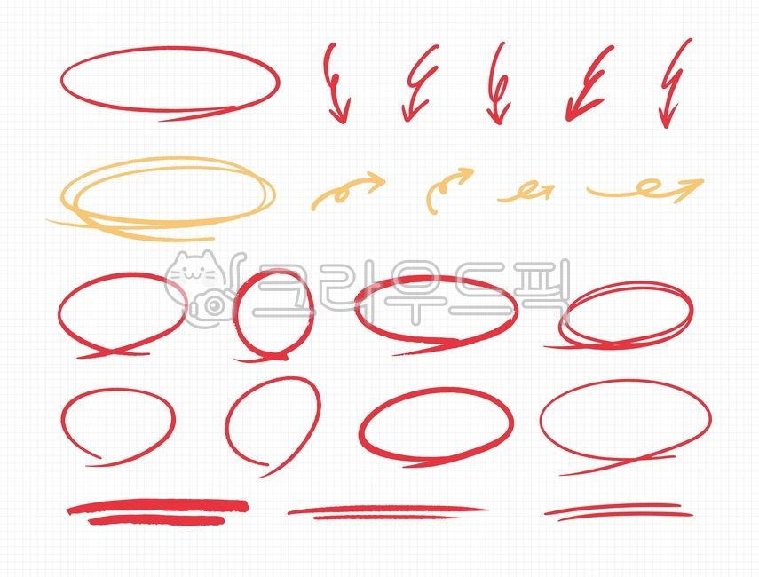 brush,arrow,Detailed page,underscore,underline,Underline,emphasis,Emphasis effect,color pencil,pig tail