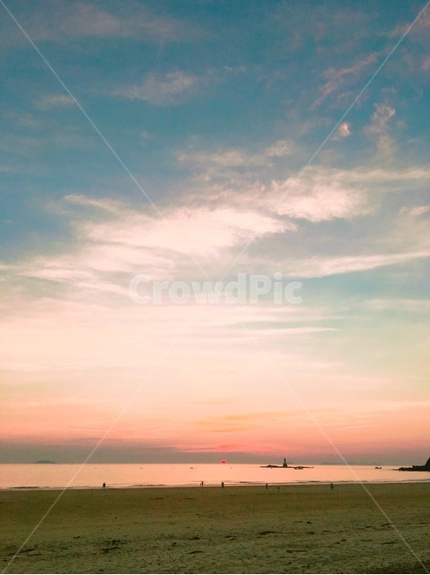 안면도,바다,노을,sunset,분홍하늘,해변,자연,풍경,nature,landscape,해변,바다,beach,sea,outdoors,옥외