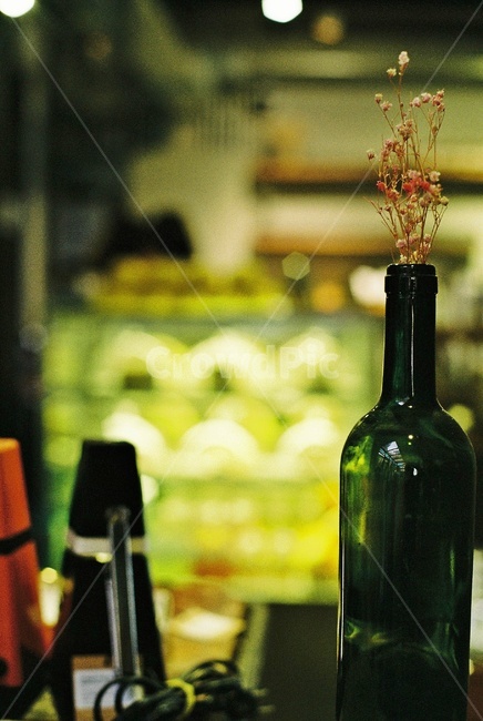 꽃병,와인병,드라이플라워,장식,소품,vase,spacetools,dryflower,꽃,flower,실내용화초,화분,화초,house plant