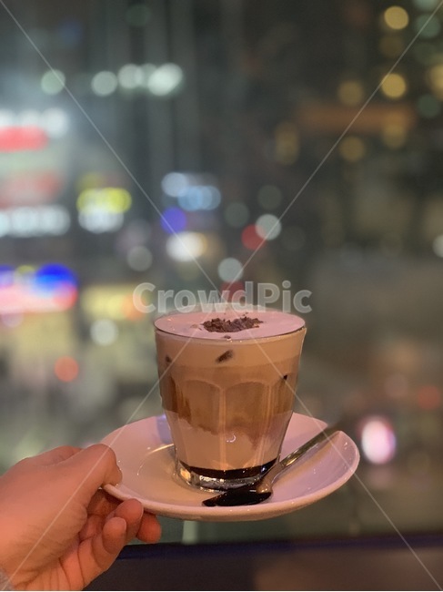 커피,야경,카페,비오는날,비,밤,커피,카페,coffee,cafe