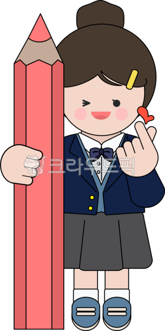 student,school,classroom,education,school uniform,school look,pencil,colored pencil,writing utensils,stationery,school supplies,finger heart,heart,love,I love you,confession,wink,school days,high teen,teenager,boy,high school,middle 