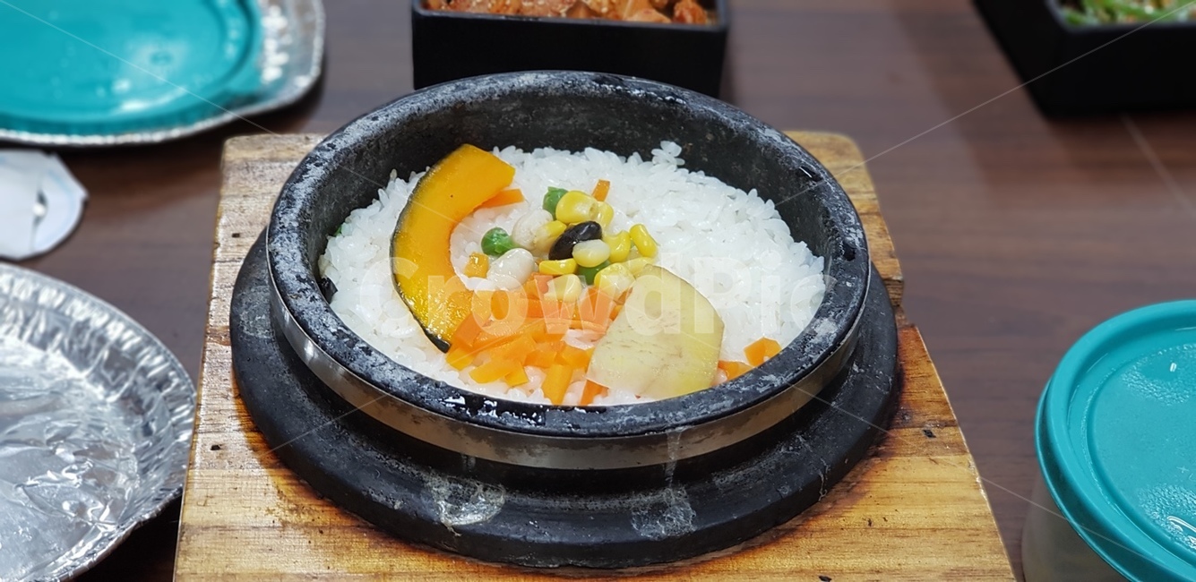 호박,돌솥밥,음식,점심,따끈따끈