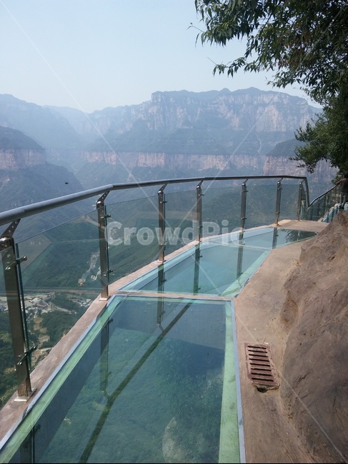 유리잔도,길,산,나무,중국,자연,풍경,nature,landscape,handrail,난간,banister,railing