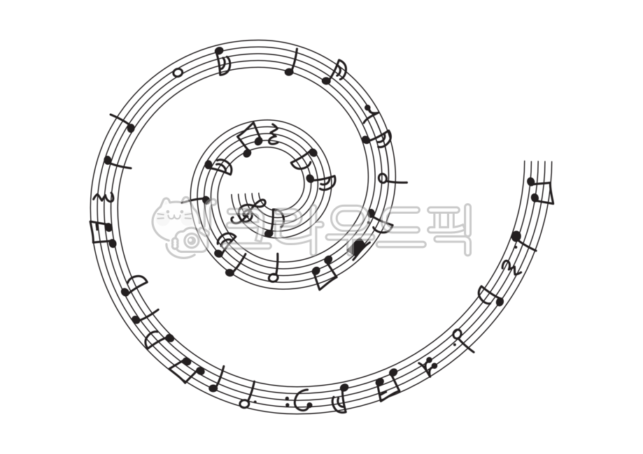 음악,음표,높은음자리표,낮은음자리표,음악기호,music,musicalsymbols,누끼,deco,decoration,frame,border,소용돌이,whirlpool,spiral,나선형