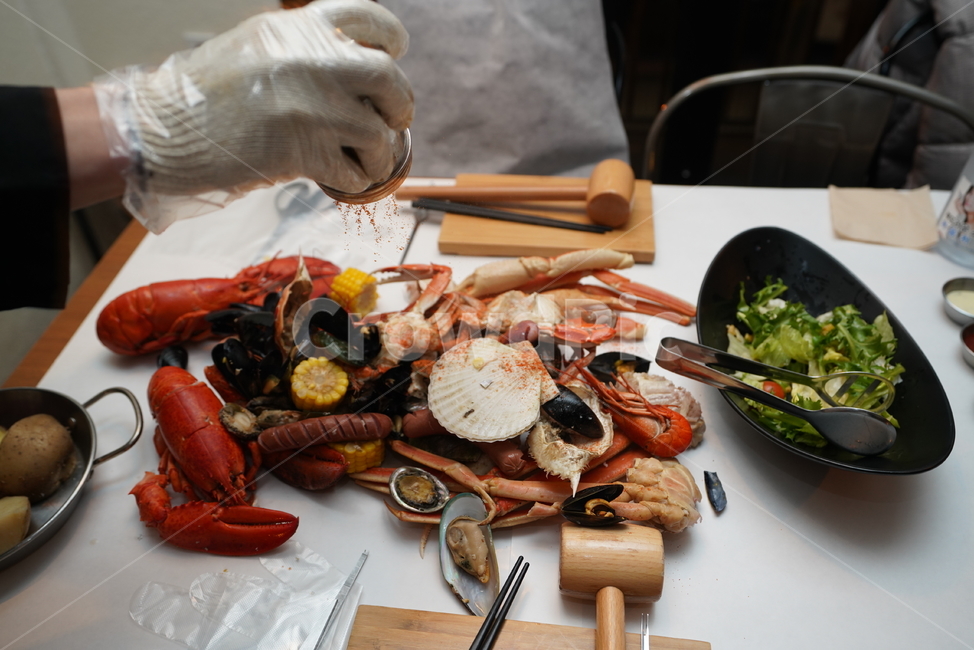 해물,해산물,seafood,먹거리,음식,food,식사,안주,안주거리,컬러,색감,랍스터,새우,샐러드,수산물,해산물,fishery products,seafood