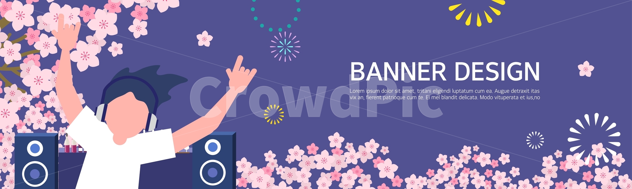 벚꽃,꽃,파티,축제,공연,행사,캐릭터,락페스티벌,락페,팝업,배너,이벤트,축제,행사,festival,carnival,event,그래픽,일러스트레이션,graphic,illustration