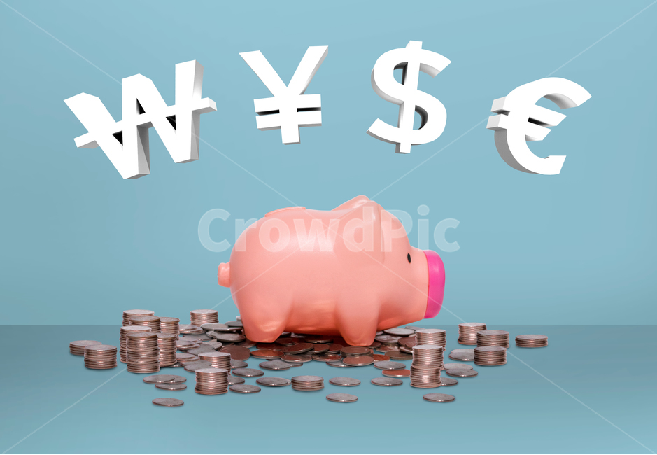 경제,돼지,저금통,돼지저금통,동전,코인,저축,엔화,원화,달러,유로화,동물,economy,success,bank,homeeconony,coin,pink,금융,돈,finance,banking,money,그래픽,일러스트레이션,graphic,illustration