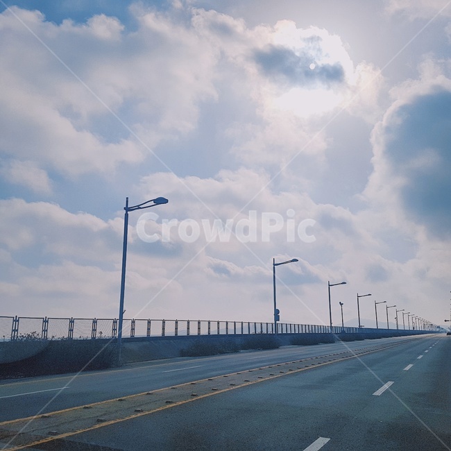 드라이브,도로,한적한,청량한,구름,시원한,텅빈도로,여름,맑은,고속도로