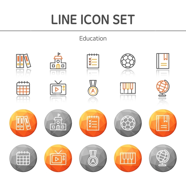piano,Line icon,infographic,globe,polygon icon,school,soccer ball,Flat icon,icon,check list