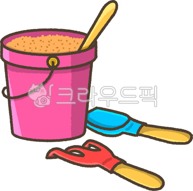 여름,휴가,바캉스,모래놀이,장난감,해변,일러스트