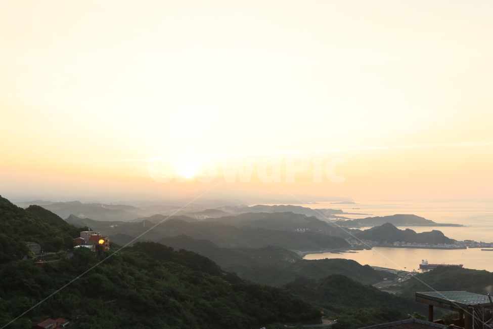 대만지우펀,지우펀풍경,노을,해질녁,산과바다,노을진바다,sunset,선셋,jiufen,지우펀