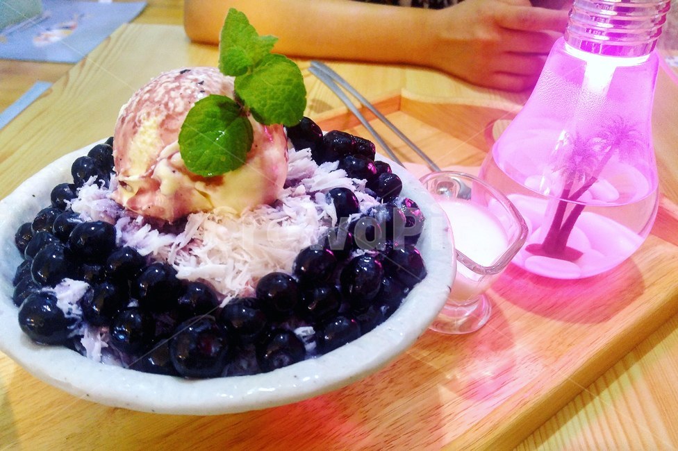 카페,빙수,블루베리,블루베리빙수,팥빙수