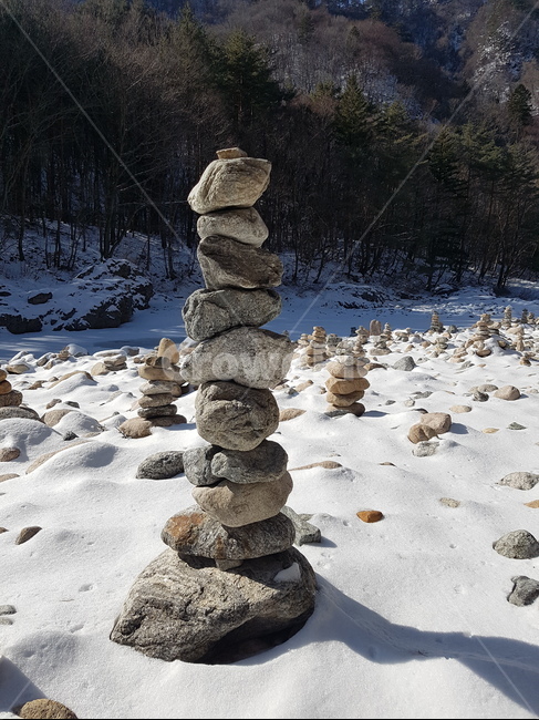 백담사,돌탑,겨울,설악산,탑,소원,겨울,계절,winter,season