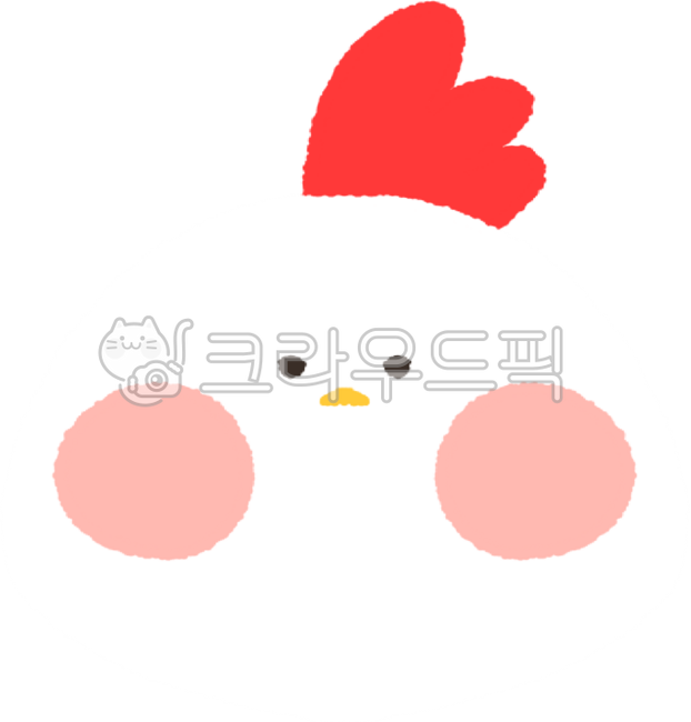 Animals,cute animals,round and cute,rooster,cute stickers,chicken,mother hen,mother chicken,white chicken,chicken,zodiac,twelve zodiac signs