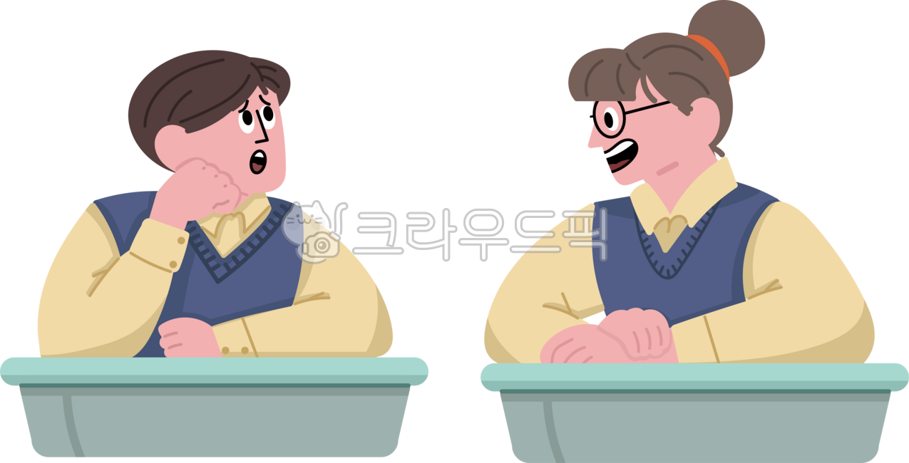 School conversation,class scene,classroom friends,chatting in class,talking students,cute characters,expression of emotions,discussion scene,friendship,communication,desk illustration,classroom character,talking,cute students,school uniform 