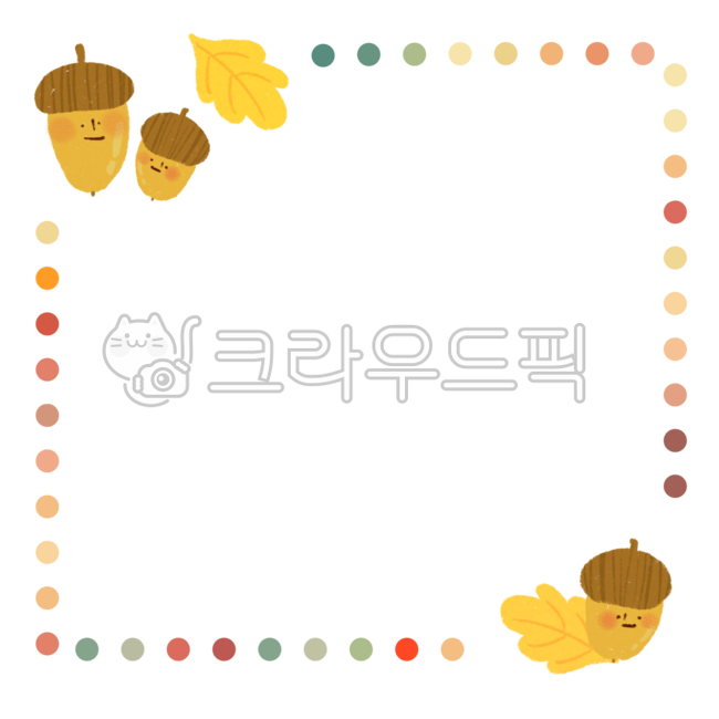 Acorn,autumn,autumn background,square,square background,autumn illustration,acorn illustration,season,acorn character,fruit,brown,face,expression,leaf,fallen leaves,memo,stationery,square background,border,blank space