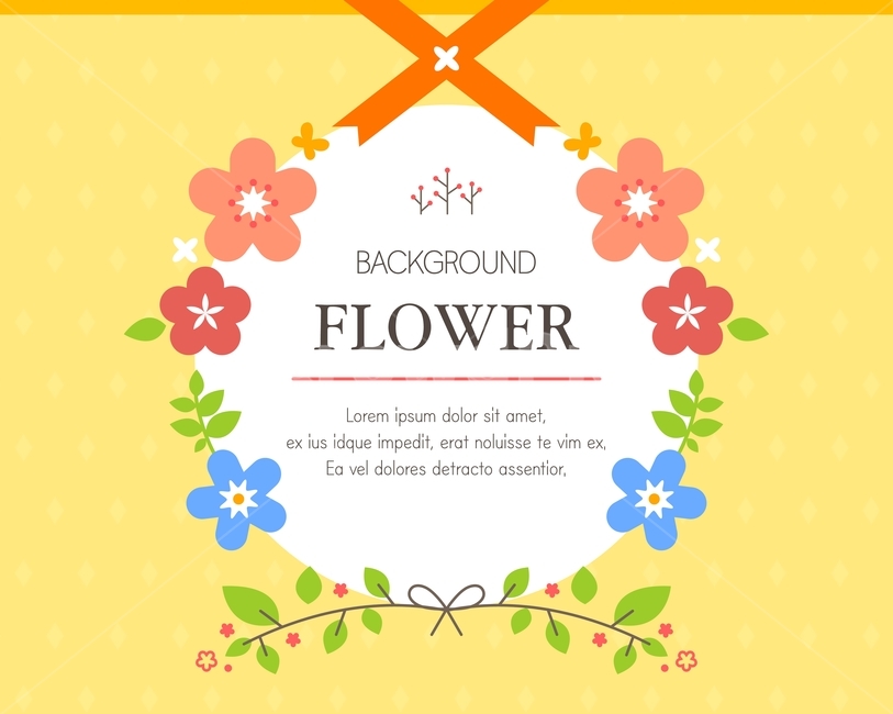 꽃,잎,열매,줄기,리본,봄,템플릿,배경,백그라운드,꽃,flower,그래픽,일러스트레이션,graphic,illustration