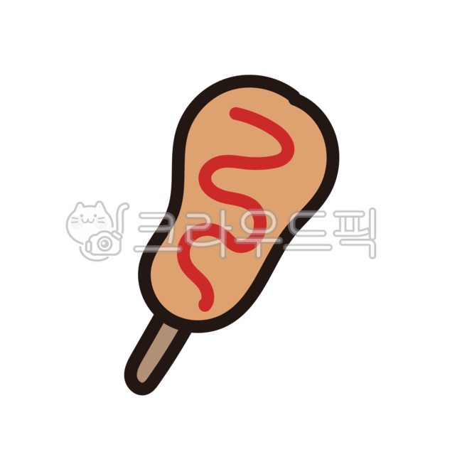 핫도그,간식,소세지,케찹,길거리간식,핫도그일러스트,간식일러스트
