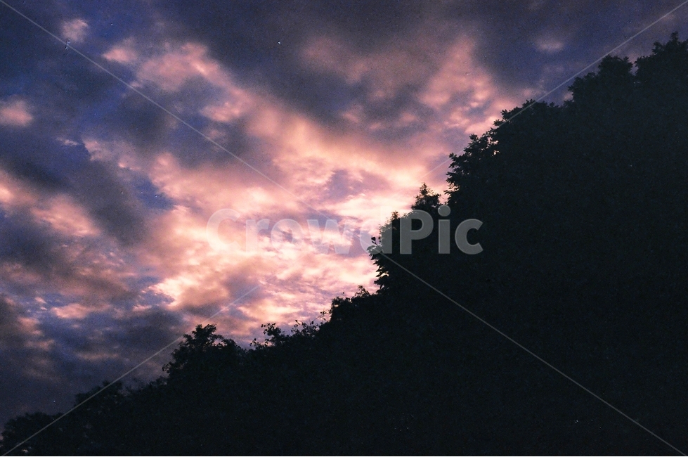 노을,구름,저녁,전경,풍경,건물,cloud,그림자,shadow,landscape,twilight,석양,sunset,나무,tree,숲,forest