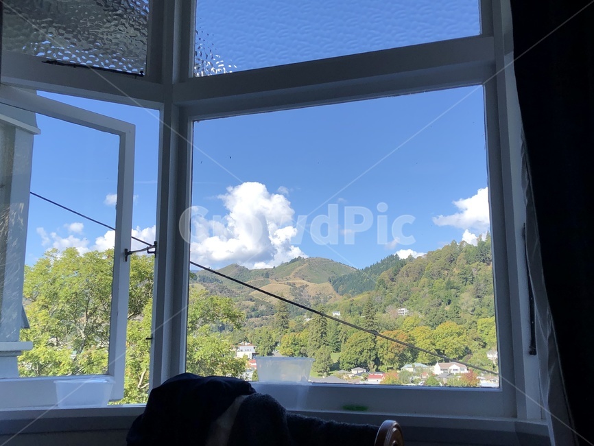 하늘,창문,풍경,자연,창가