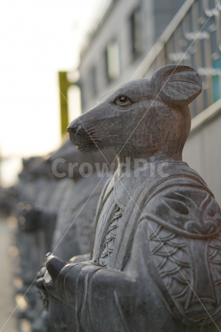 12지신,12간지,십이간지,쥐,석상,차이나타운,조각상,동상,석상,조형물,statue,bronze statue,stone statue,종교,신앙,religion,belief,faith