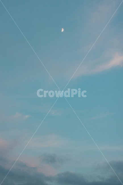 하늘,풍경,노을,달,구름,노을하늘,sky,moon,cloud,자연,풍경,nature,landscape,outdoors,옥외
