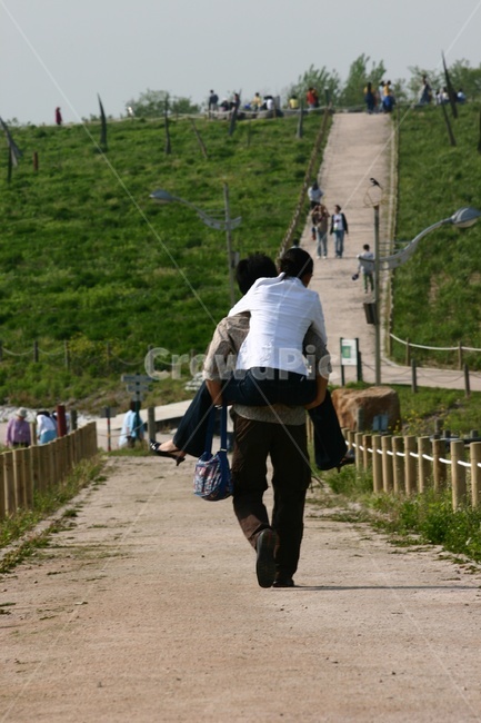 연인,행복,동반자,하늘,햇살,길