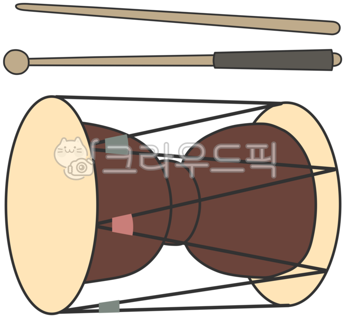 전통악기,악기,장구,장구그림,장구일러스트,전통악기일러스트,전통악기그림