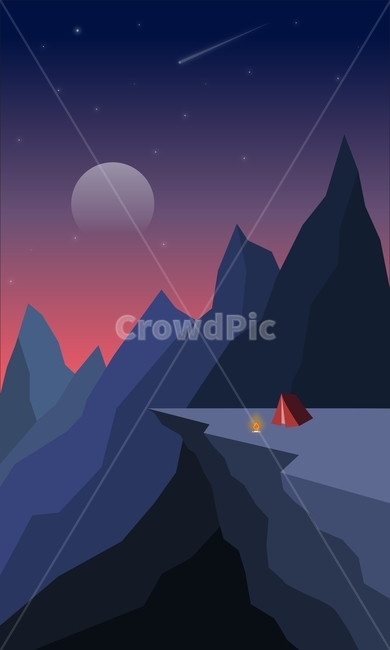 일러스트,몽환적인,힐링,캠핑일러스트,등산일러스트,그래픽,일러스트레이션,graphic,illustration