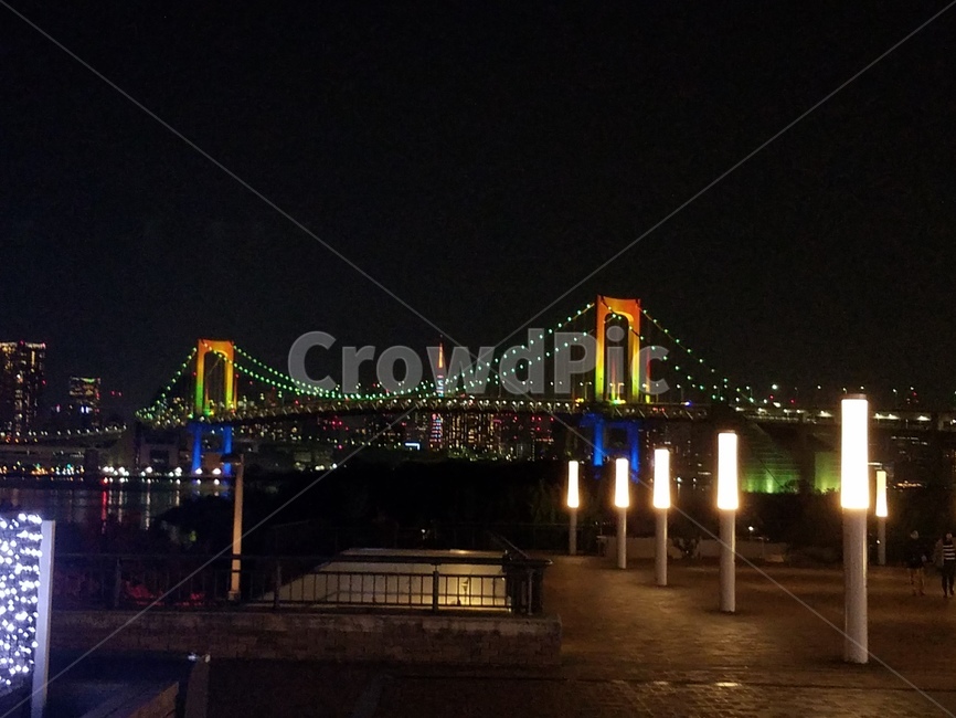 오다이바,레인보우브릿지,도쿄,야경,오다이바야경