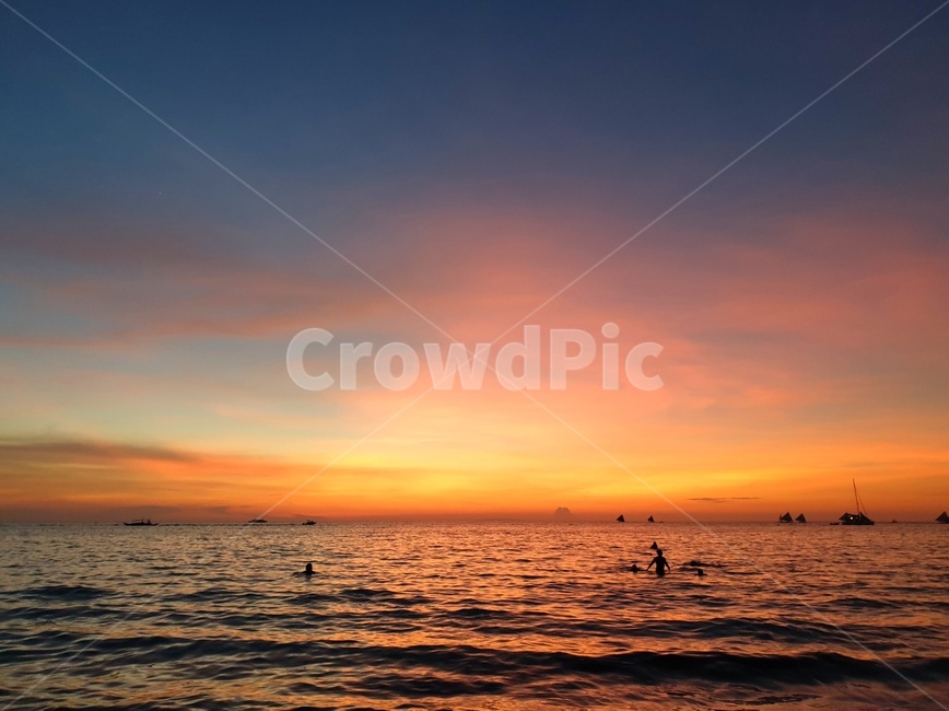 sunset,dusk,황혼,노을,일몰,redsky,붉은노을,보라카이선셋,boracaysunset,바다,물결,ocean,여유,낭만,cloud,구름
